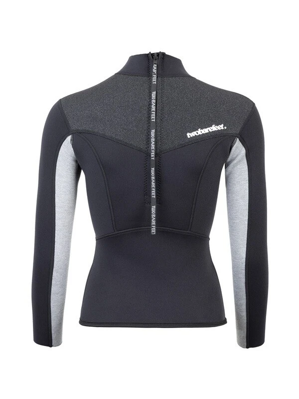 Two Bare Feet Womens Aspect Back Zip 2.5mm Wetsuit Jacket (Black/Grey/Grey) 5 Two Bare Feet Womens Aspect Back Zip 2.5mm Wetsuit Jacket (Black/Grey/Grey) - Image 5