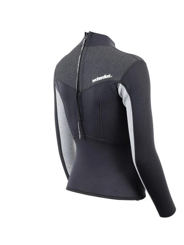 Two Bare Feet Womens Aspect Back Zip 2.5mm Wetsuit Jacket (Black/Grey/Grey) 6 Two Bare Feet Womens Aspect Back Zip 2.5mm Wetsuit Jacket (Black/Grey/Grey) - Image 6
