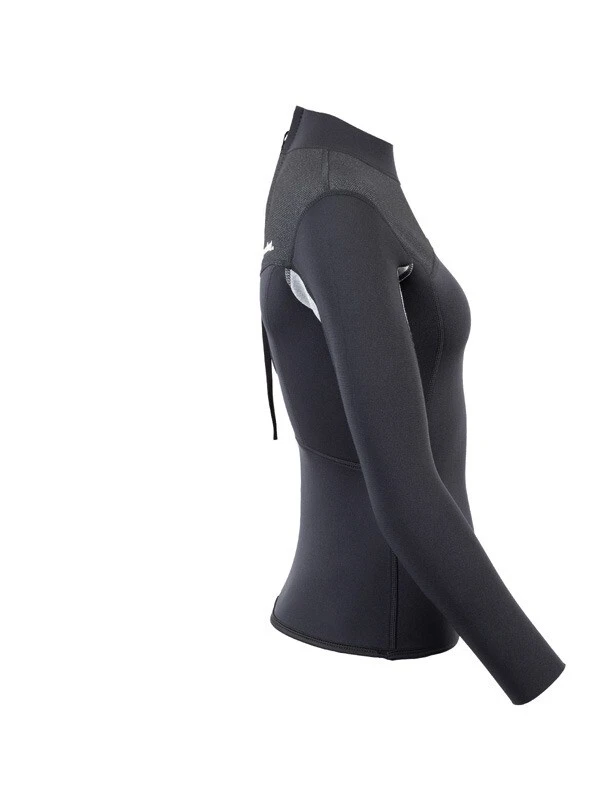 Two Bare Feet Womens Aspect Back Zip 2.5mm Wetsuit Jacket (Black/Grey/Grey) 7 Two Bare Feet Womens Aspect Back Zip 2.5mm Wetsuit Jacket (Black/Grey/Grey) - Image 7