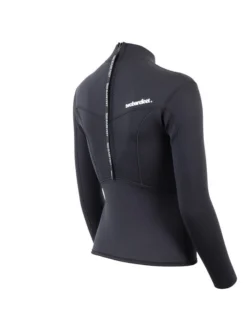 Two Bare Feet Womens Aspect Back Zip 2.5mm Wetsuit Jacket (Black) -Surfboards Sales womens aspect back zip jacket black 6