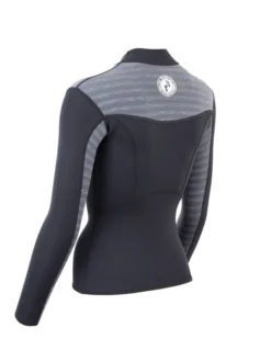 Two Bare Feet Womens Aspect Fleece Lined Zipless Thermal 2.5mm Superstretch Wetsuit Top (Black/Grey Stripe) 12 Two Bare Feet Womens Aspect Fleece Lined Zipless Thermal 2.5mm Superstretch Wetsuit Top (Black/Grey Stripe) -Surfboards Sales womens aspect fleece lined thermal top black grey 4