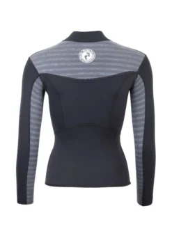 Two Bare Feet Womens Aspect Fleece Lined Zipless Thermal 2.5mm Superstretch Wetsuit Top (Black/Grey Stripe) 13 Two Bare Feet Womens Aspect Fleece Lined Zipless Thermal 2.5mm Superstretch Wetsuit Top (Black/Grey Stripe) -Surfboards Sales womens aspect fleece lined thermal top black grey 5