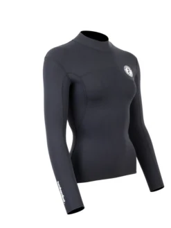 Two Bare Feet Womens Aspect Fleece Lined Zipless Thermal 2.5mm Superstretch Wetsuit Top (Black) 16 Two Bare Feet Womens Aspect Fleece Lined Zipless Thermal 2.5mm Superstretch Wetsuit Top (Black) -Surfboards Sales womens aspect fleece lined thermal top black 8