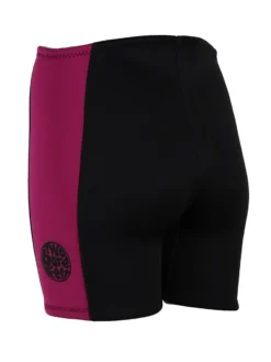Two Bare Feet Womens Harmony 3mm Wetsuit Shorts (Black / Raspberry) -Surfboards Sales womens harmony 3mm wetsuit shorts black raspberry 4 1