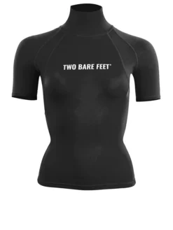 Two Bare Feet Unisex Short Sleeve Rash Vest (Black)