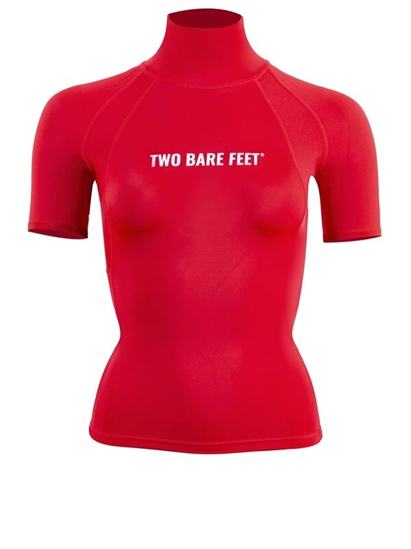 Two Bare Feet Unisex Short Sleeve Rash Vest (Red) 1 Two Bare Feet Unisex Short Sleeve Rash Vest (Red)