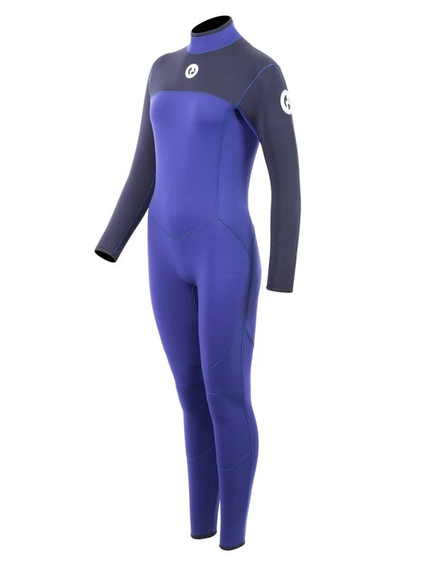 Two Bare Feet Thunderclap 4/3mm Womens Winter Wetsuit (Navy) 2 Two Bare Feet Thunderclap 4/3mm Womens Winter Wetsuit (Navy) - Image 2