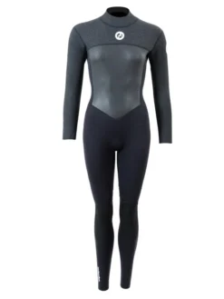 Two Bare Feet Thunderclap Pro 3/2mm Womens Wetsuit (Black/Dark Grey)