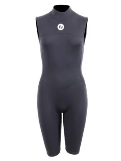 Two Bare Feet Thunderclap 2.5mm Womens Sleeveless Shorty Wetsuit (Black)