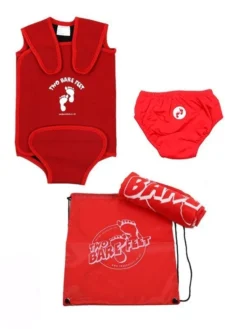 Premier Baby Swim Kit - Wrap + Swim Nappy + Towel + Bag (Red)