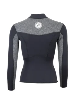 Two Bare Feet Womens Aspect Fleece Lined Zipless Thermal 2.5mm Superstretch Wetsuit Top & Hotpants Set (Black/Grey) -Surfboards Sales wswyss 3 1